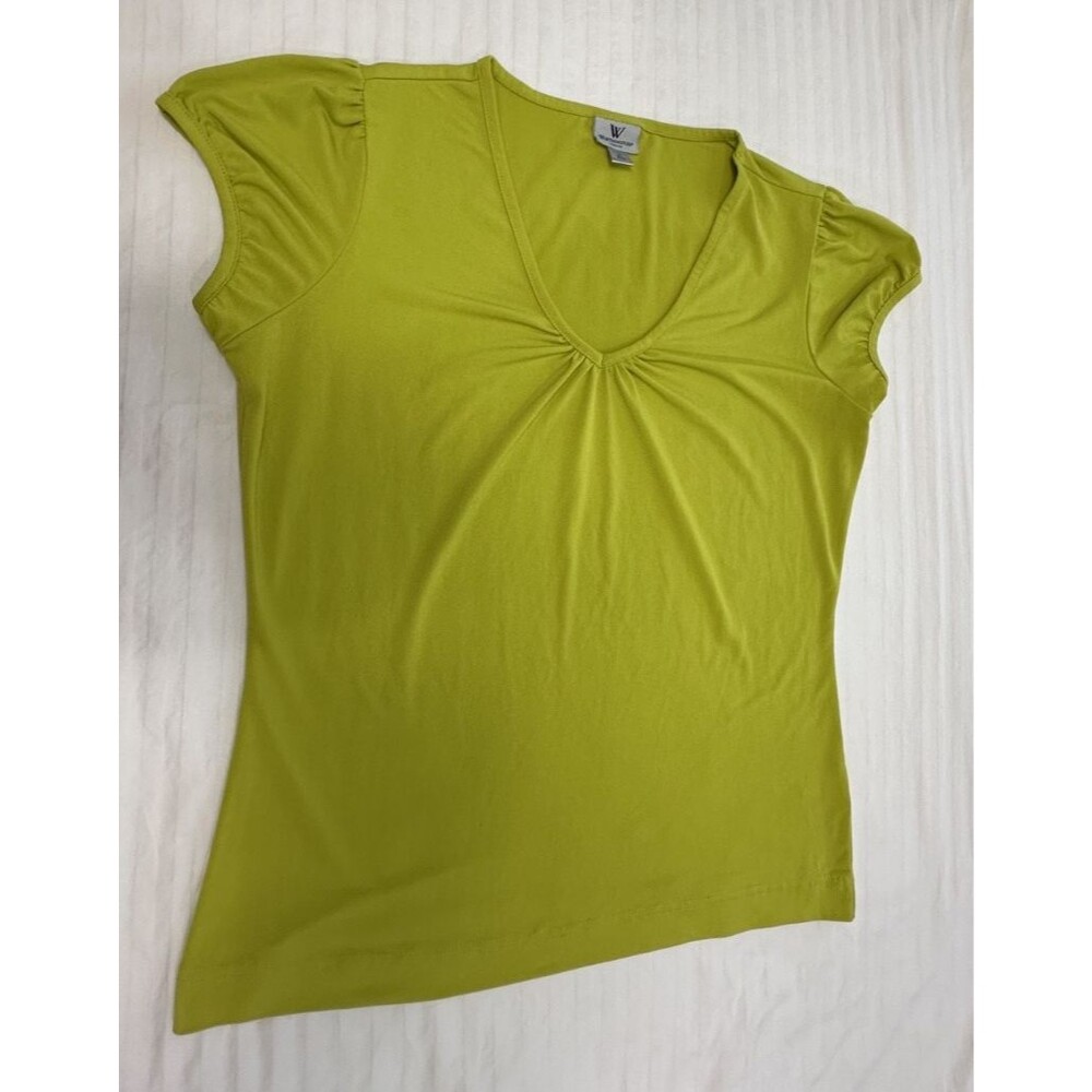 WORTHINGTON STRETCH WOMENS TOP BLOUSE SHIRTS SIZE L